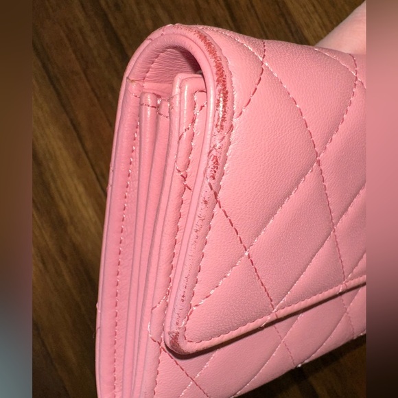 Pink Chanel Classic Wallet On Chain Caviar Woc Crossbody Bag - Picture 13 of 16